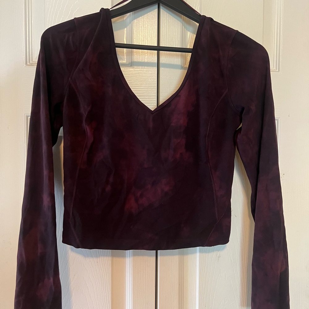 Lululemon Align Women's V-Neck Long Sleeve Top in Deep Plum